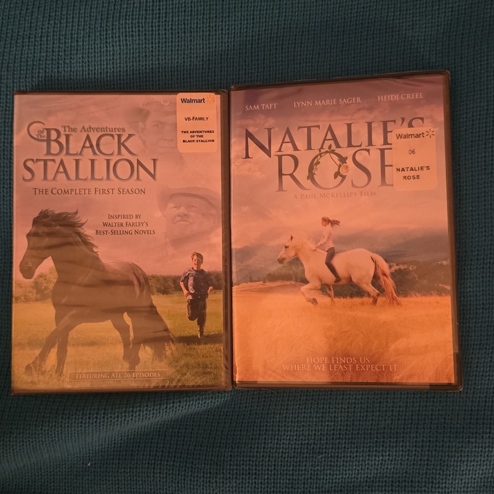NWT- The Adventures of the Black Stallion and Natalie's Rose DVD Set